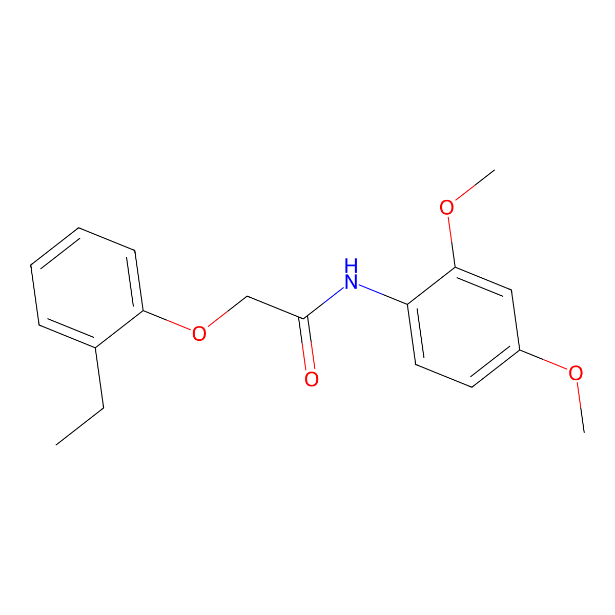 N-(2,4-dimethoxyphenyl)-2-(2-ethylphenoxy)acetamide molecular structure, CAS 449751-70-6