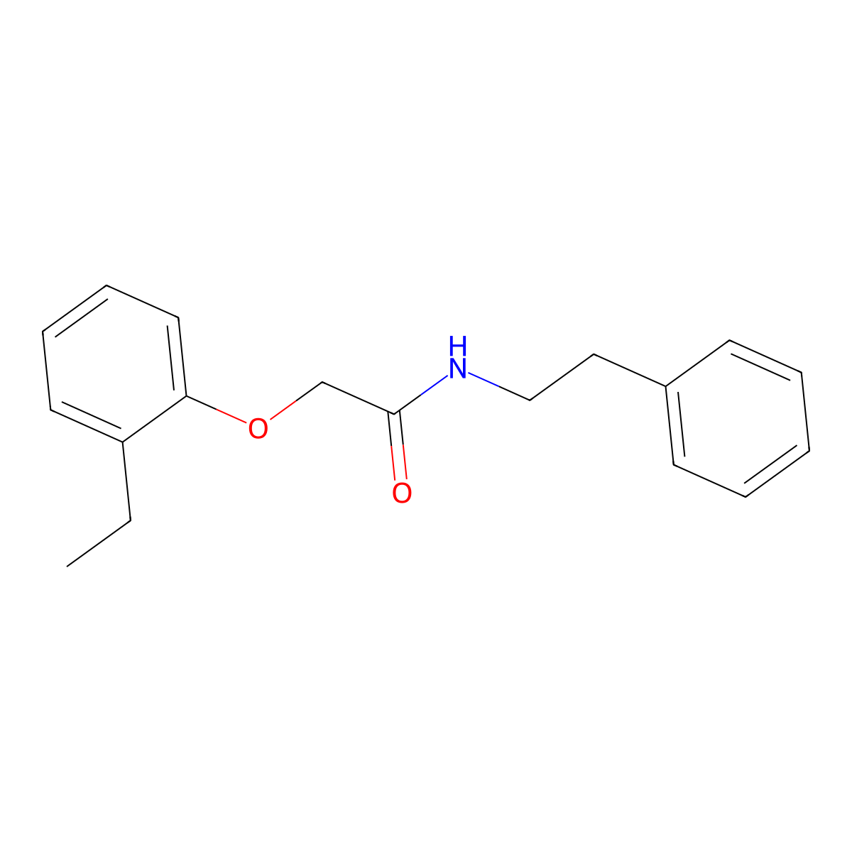 2-(2-ethylphenoxy)-N-(2-phenylethyl)acetamide molecular structure, CAS 449751-86-4