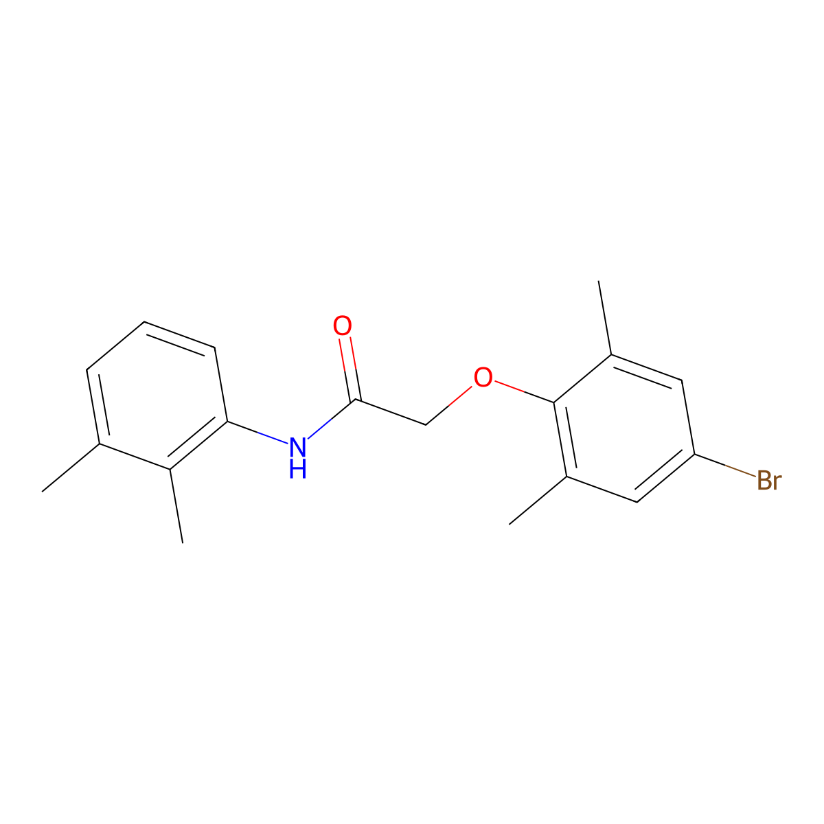 2-(4-bromo-2,6-dimethylphenoxy)-N-(2,3-dimethylphenyl)acetamide molecular structure, CAS 449751-95-5