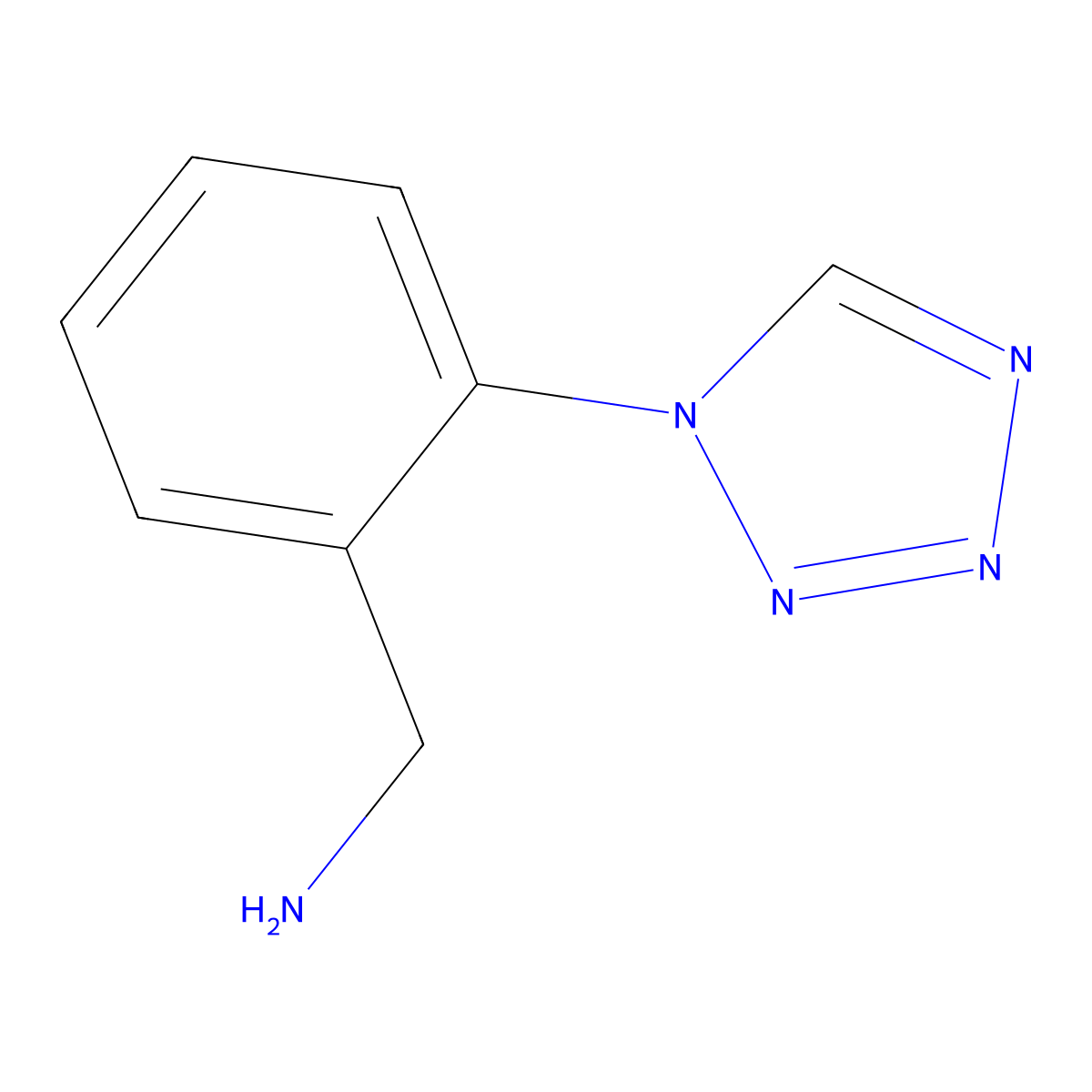 2-(1-Tetrazolyl)benzylamine molecular structure, CAS 449756-94-9