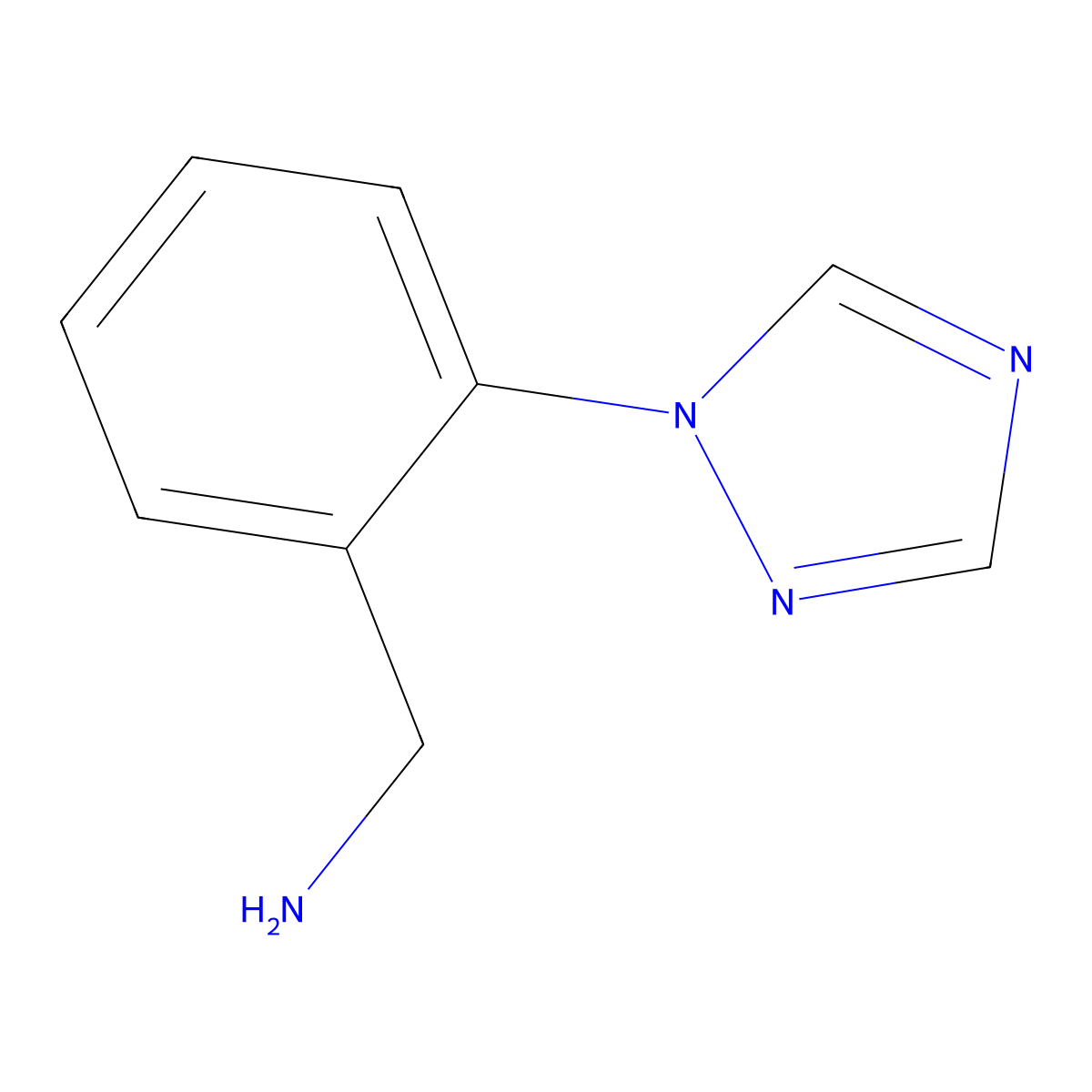 [2-(1H-1,2,4-triazol-1-yl)phenyl]methanamine molecular structure, CAS 449756-97-2