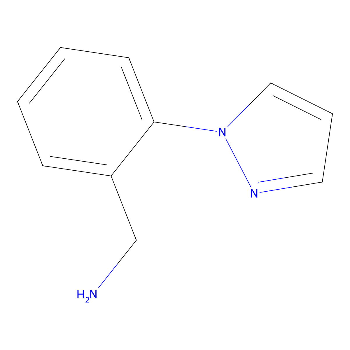 1-[2-(1H-pyrazol-1-yl)phenyl]methanamine molecular structure, CAS 449758-13-8