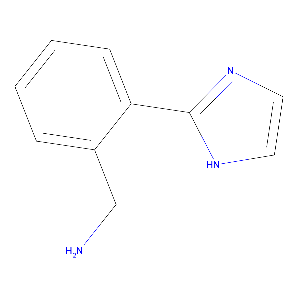[2-(1H-imidazol-2-yl)phenyl]methanamine molecular structure, CAS 449758-16-1