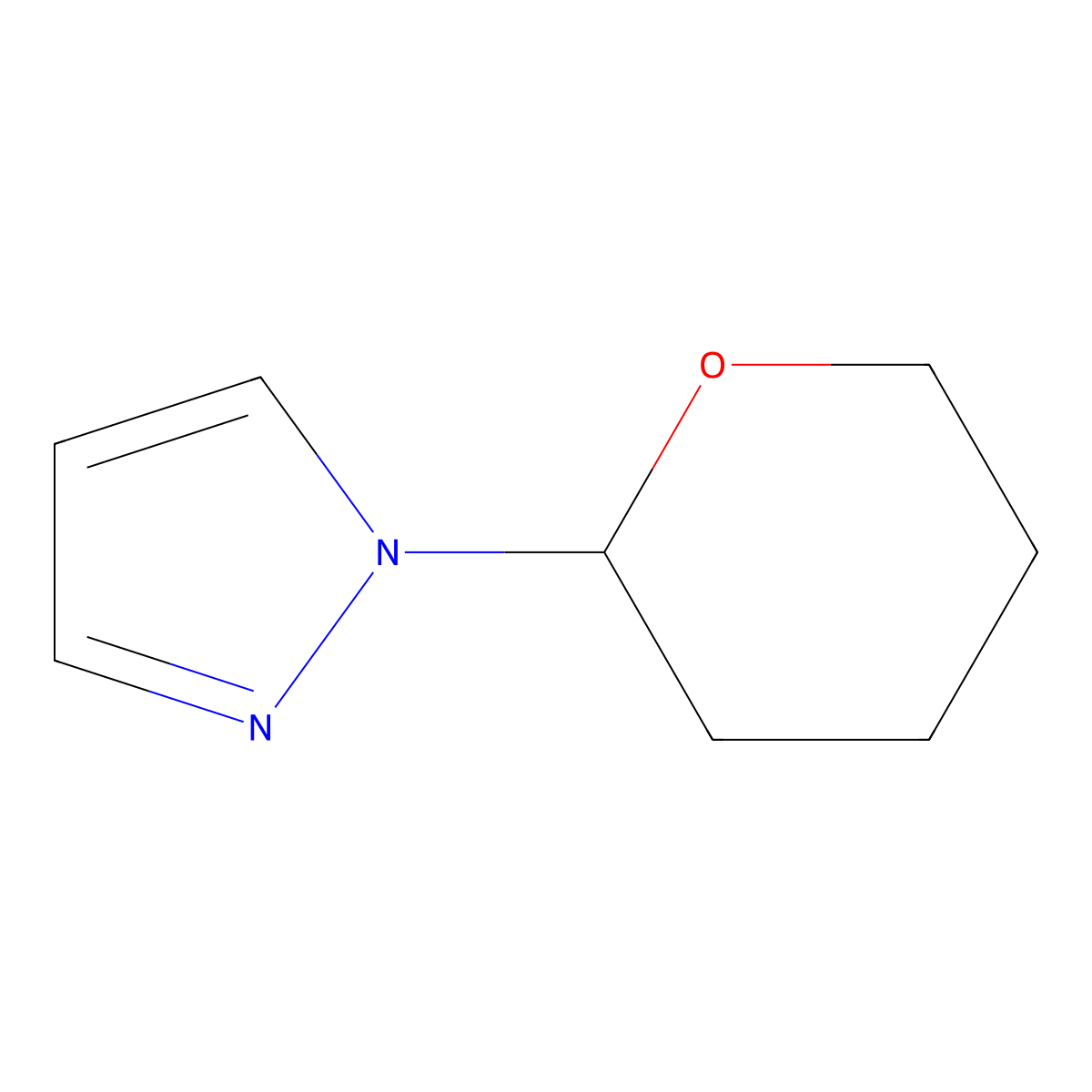 1-(2-Tetrahydropyranyl)-1H-pyrazole molecular structure, CAS 449758-17-2
