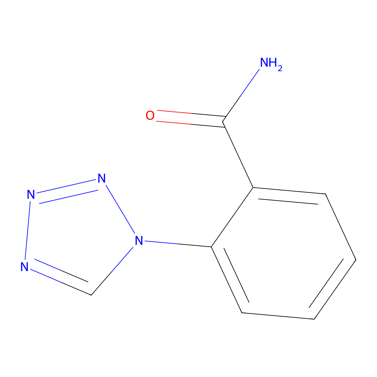 2-(1H-Tetrazol-1-YL)benzamide molecular structure, CAS 449758-24-1