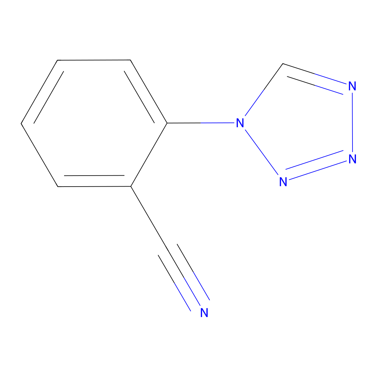 2-(1H-Tetrazol-1-YL)benzonitrile molecular structure, CAS 449758-25-2