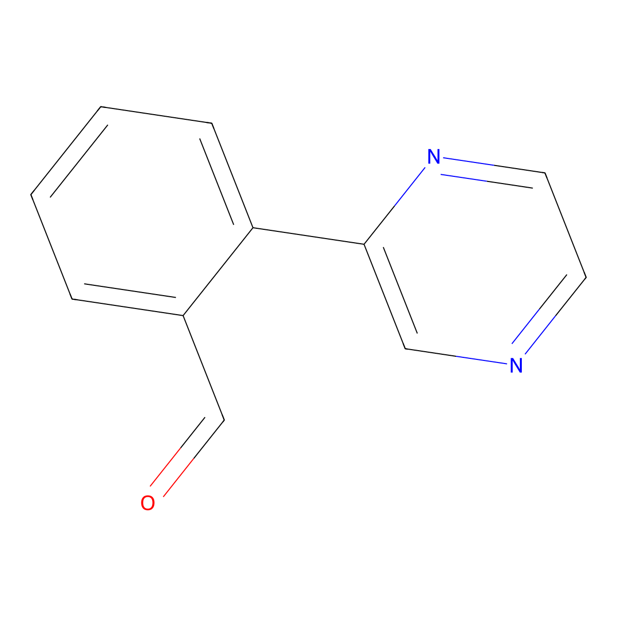 2-Pyrazin-2-ylbenzaldehyde molecular structure, CAS 449758-40-1