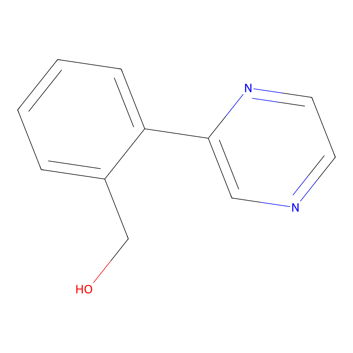 [2-(Pyrazin-2-yl)phenyl]methanol molecular structure, CAS 449758-41-2