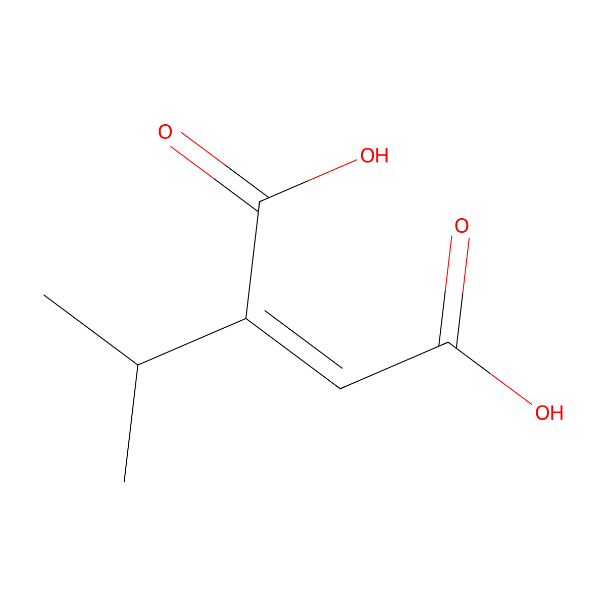 2-Propan-2-ylbut-2-enedioic acid molecular structure, CAS 44976-69-4