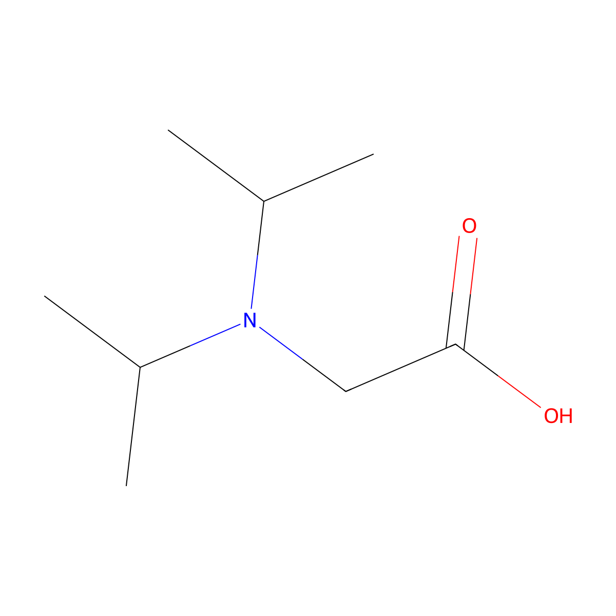 Diisopropylamino-acetic acid molecular structure, CAS 44976-83-2