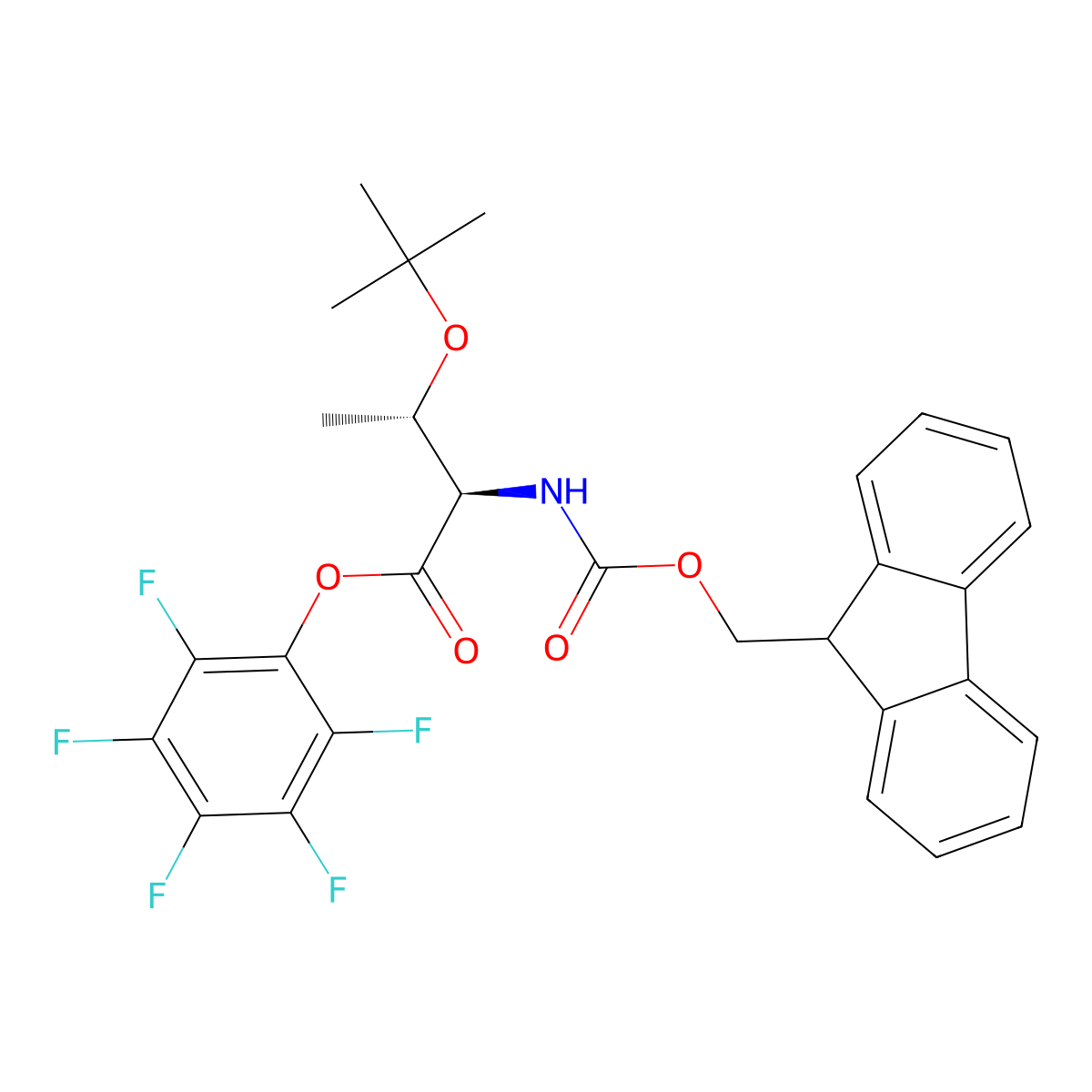 Fmoc-d-thr(tbu)-opfp molecular structure, CAS 449764-45-8