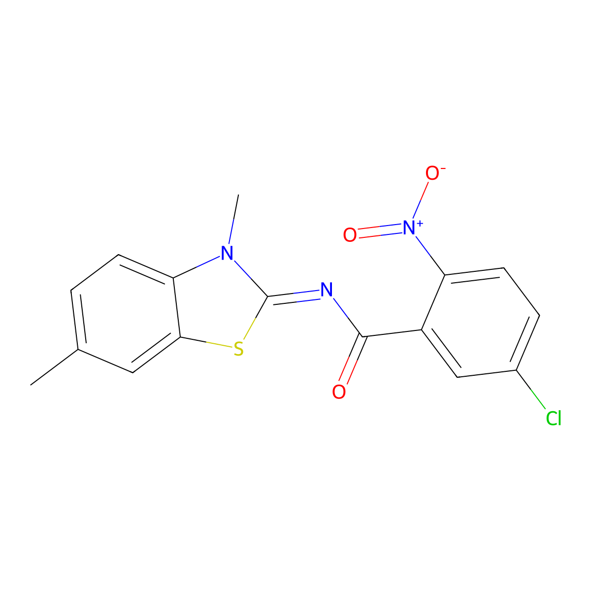 (E)-5-chloro-N-(3,6-dimethylbenzo[d]thiazol-2(3H)-ylidene)-2-nitrobenzamide molecular structure, CAS 449764-75-4