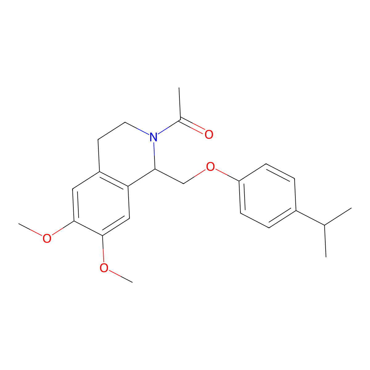 1-(1-((4-isopropylphenoxy)methyl)-6,7-dimethoxy-3,4-dihydroisoquinolin-2(1H)-yl)ethanone molecular structure, CAS 449765-21-3