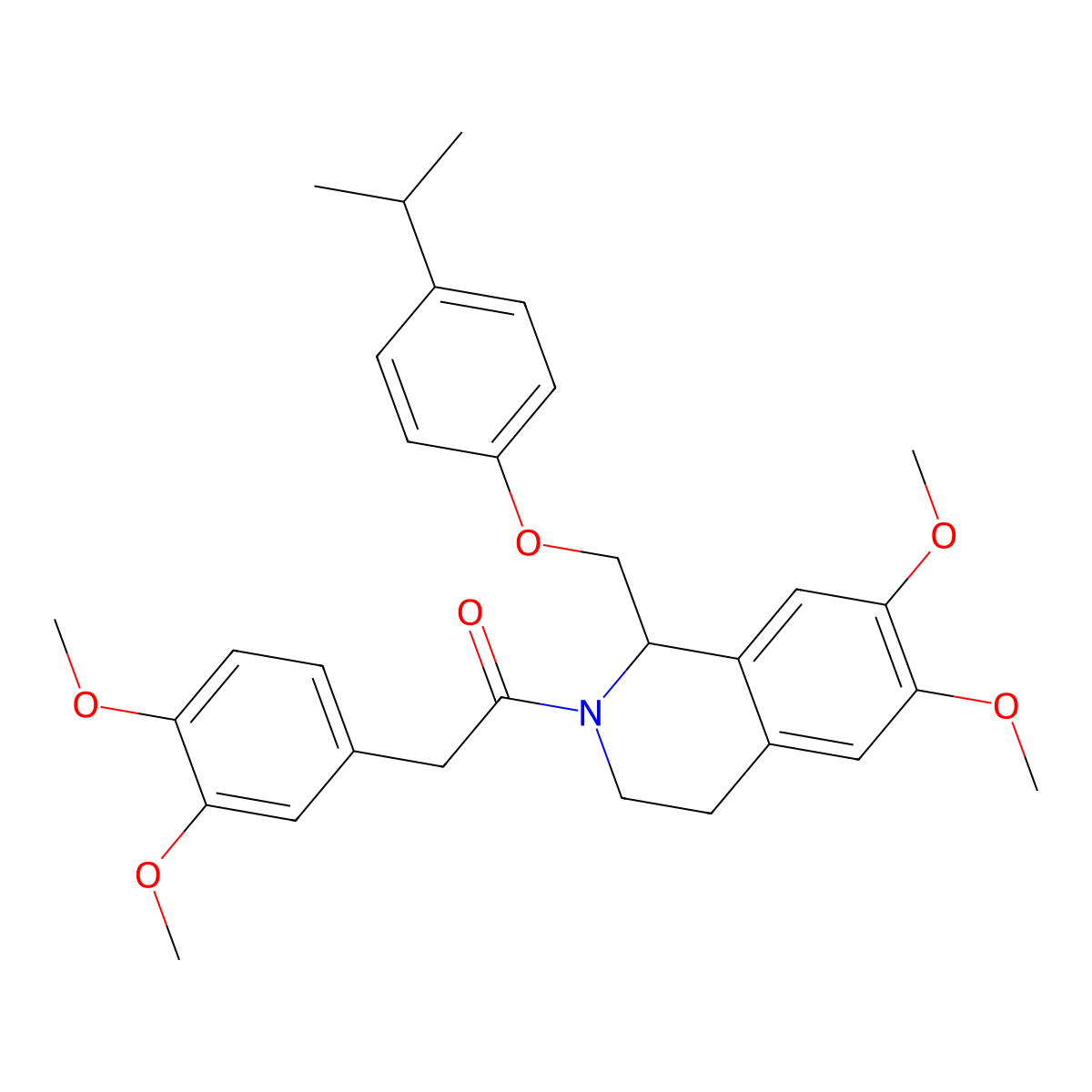 2-(3,4-dimethoxyphenyl)-1-(1-((4-isopropylphenoxy)methyl)-6,7-dimethoxy-3,4-dihydroisoquinolin-2(1H)-yl)ethanone molecular structure, CAS 449765-26-8
