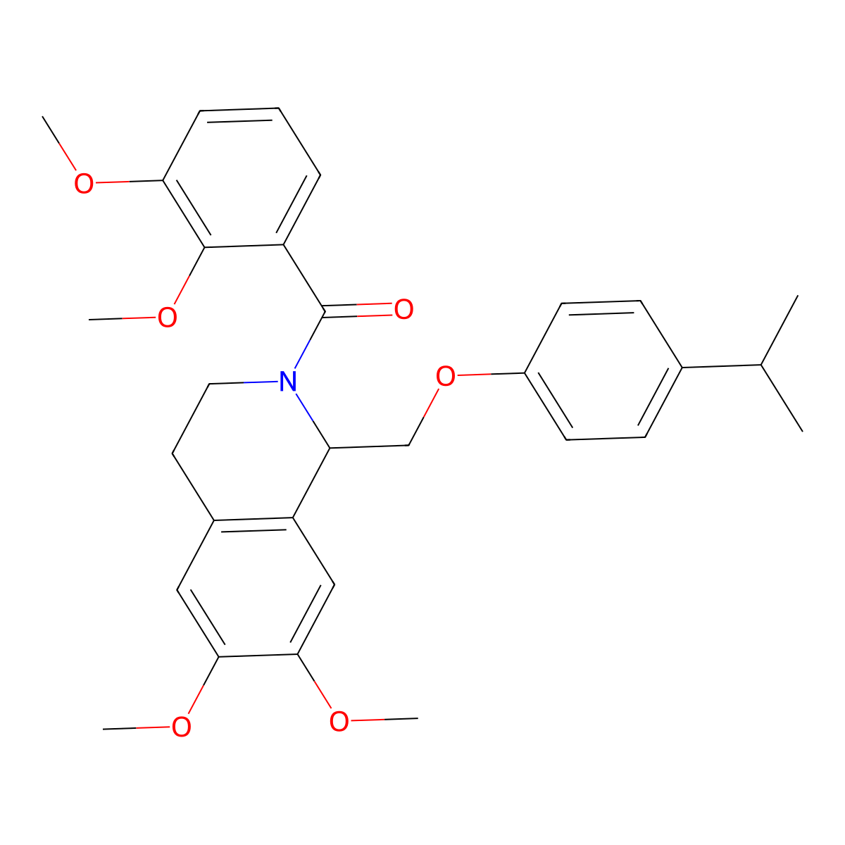 (2,3-dimethoxyphenyl)(1-((4-isopropylphenoxy)methyl)-6,7-dimethoxy-3,4-dihydroisoquinolin-2(1H)-yl)methanone molecular structure, CAS 449765-31-5