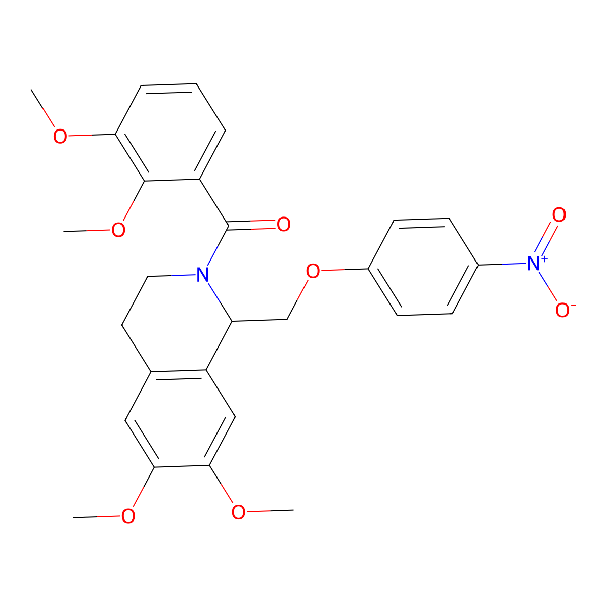 (6,7-dimethoxy-1-((4-nitrophenoxy)methyl)-3,4-dihydroisoquinolin-2(1H)-yl)(2,3-dimethoxyphenyl)methanone molecular structure, CAS 449765-95-1