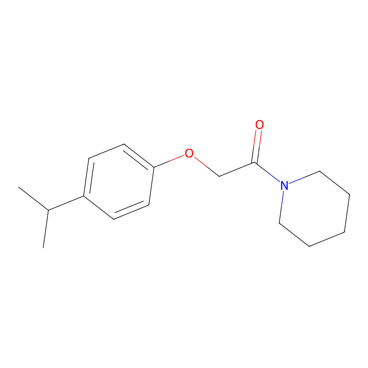 1-(Piperidin-1-yl)-2-[4-(propan-2-yl)phenoxy]ethanone molecular structure, CAS 449769-38-4