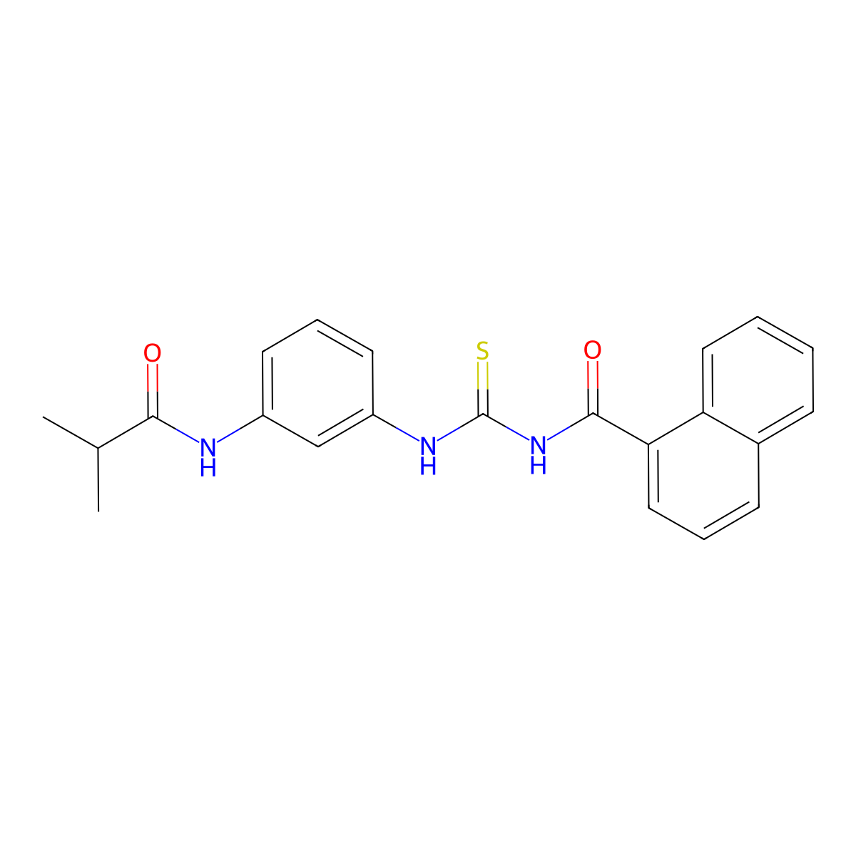 N-[[3-(2-methylpropanoylamino)phenyl]carbamothioyl]naphthalene-1-carboxamide molecular structure, CAS 449774-22-5