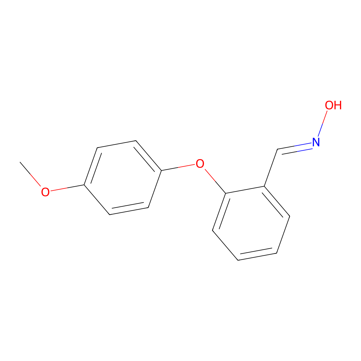 2-(4-Methoxyphenoxy)benzenecarbaldehyde oxime molecular structure, CAS 449778-55-6