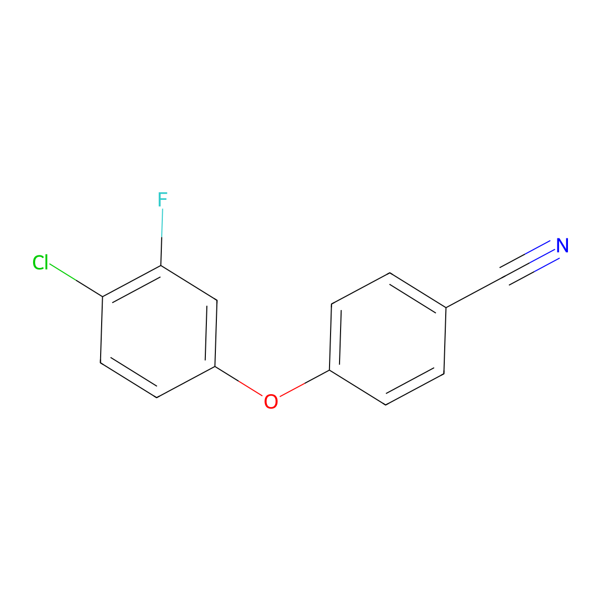 4-(4-Chloro-3-fluorophenoxy)benzonitrile molecular structure, CAS 449778-68-1