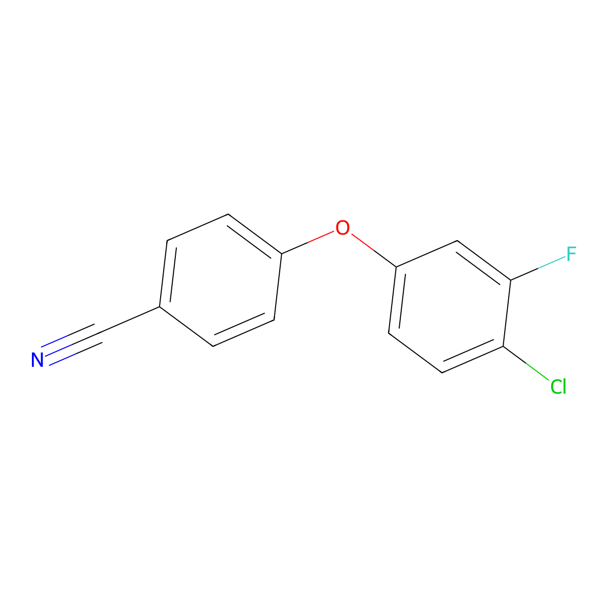 4-(4-Chloro-3-fluorophenoxy)benzonitrile molecular structure, CAS 449778-68-1