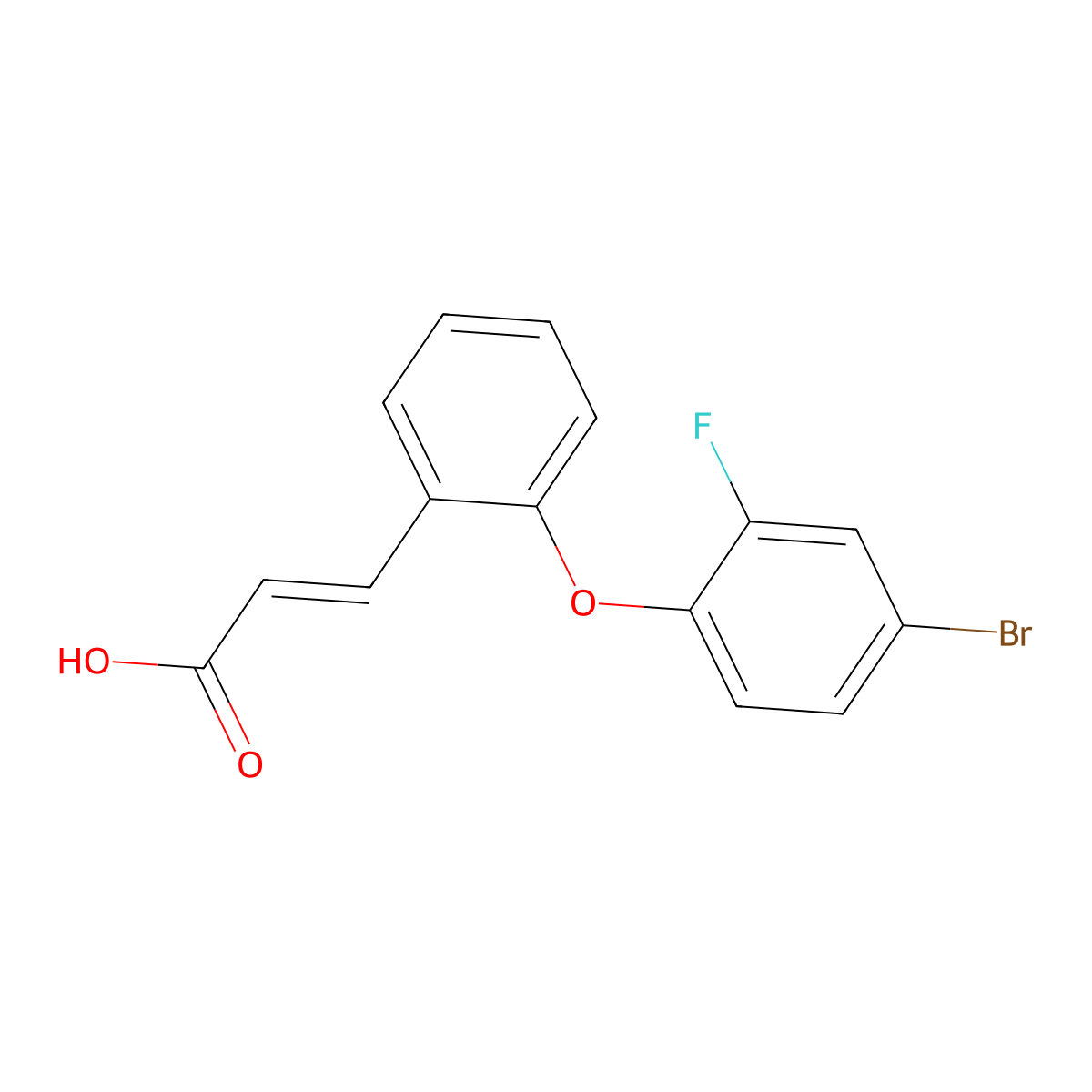 3-[2-(4-Bromo-2-fluorophenoxy)phenyl]acrylic acid molecular structure, CAS 449778-69-2