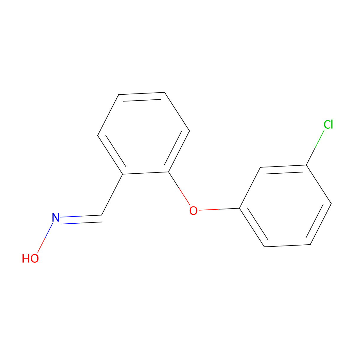 2-(3-Chlorophenoxy)benzaldehyde oxime molecular structure, CAS 449778-76-1