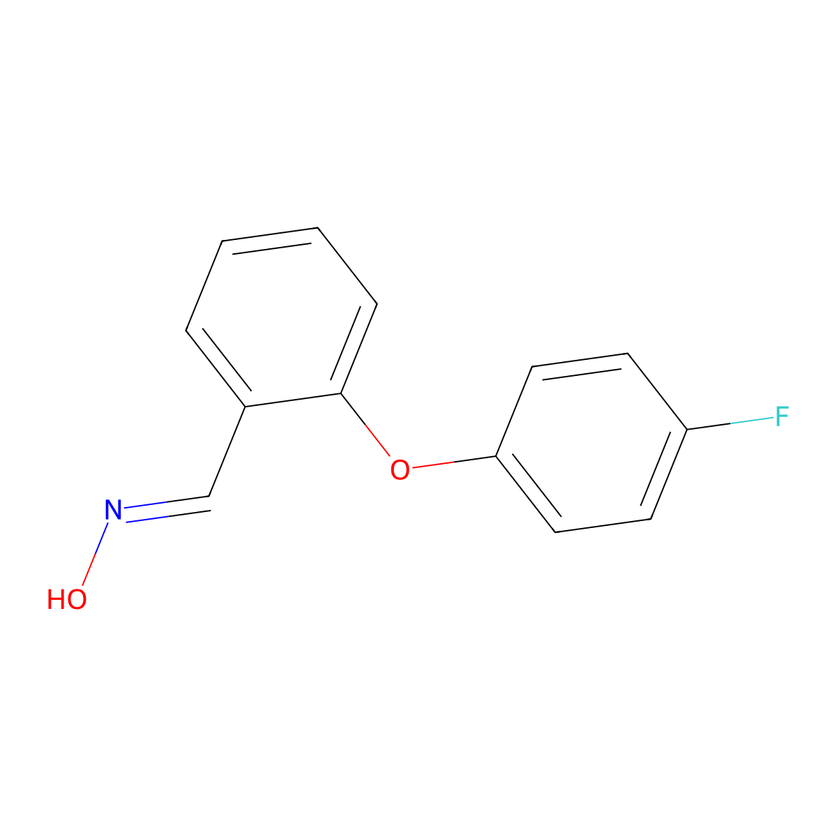 2-(4-Fluorophenoxy)benzaldehyde oxime molecular structure, CAS 449778-79-4