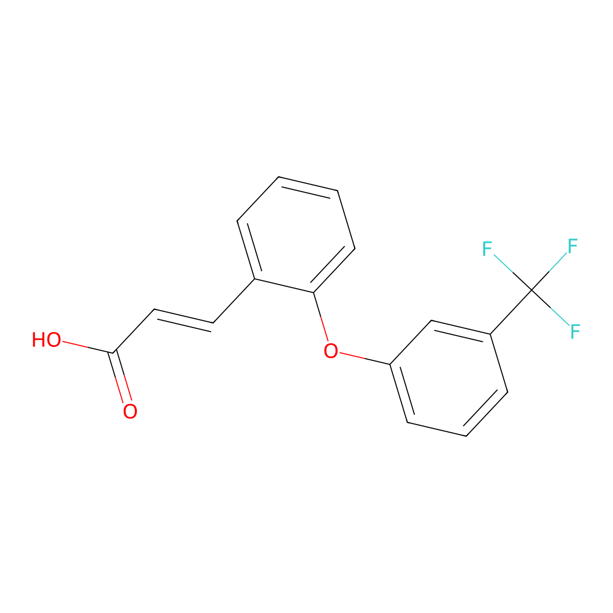 3-{2-[3-(Trifluoromethyl)phenoxy]phenyl}-acrylic acid molecular structure, CAS 449778-81-8