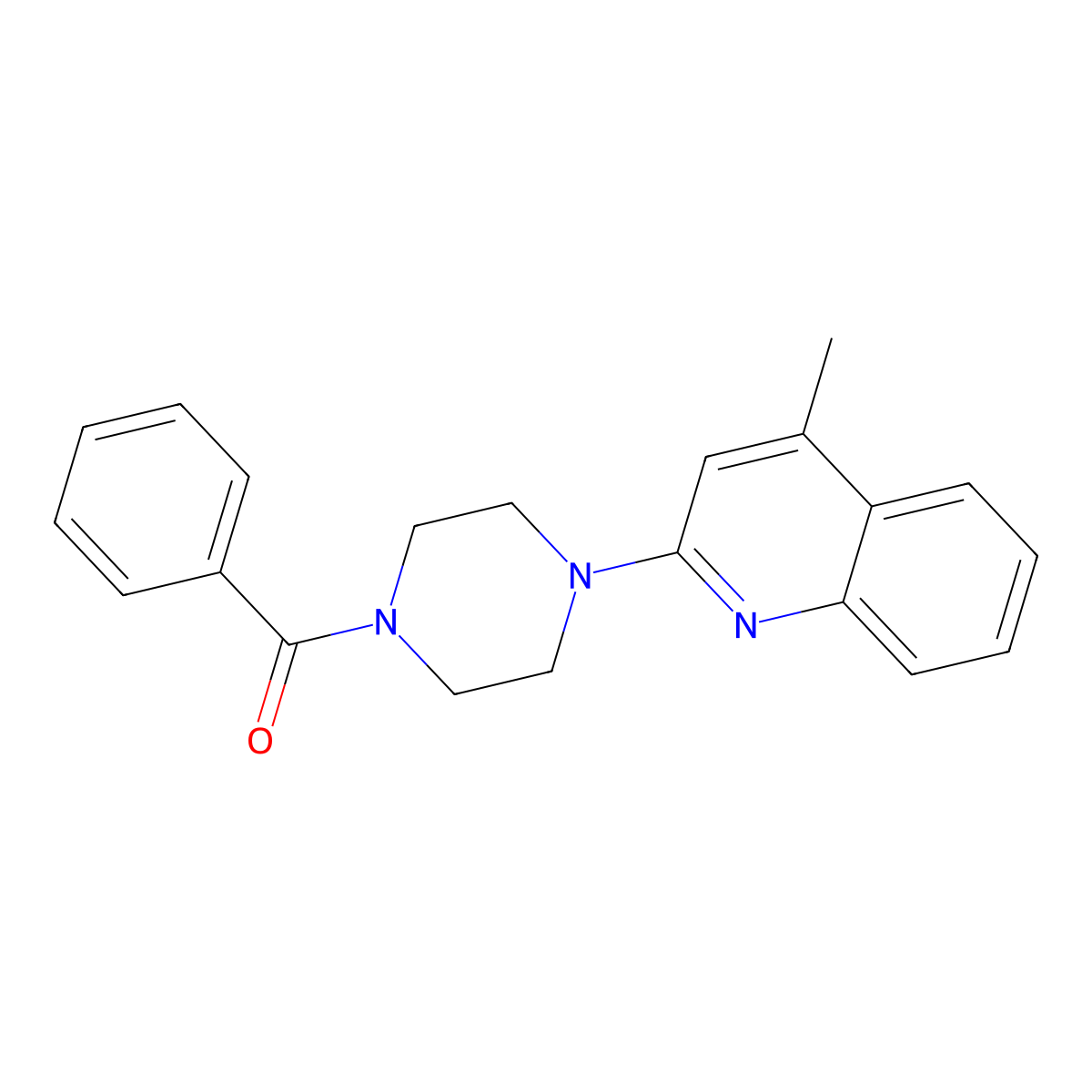 2-(4-Benzoylpiperazin-1-yl)-4-methylquinoline molecular structure, CAS 449780-98-7