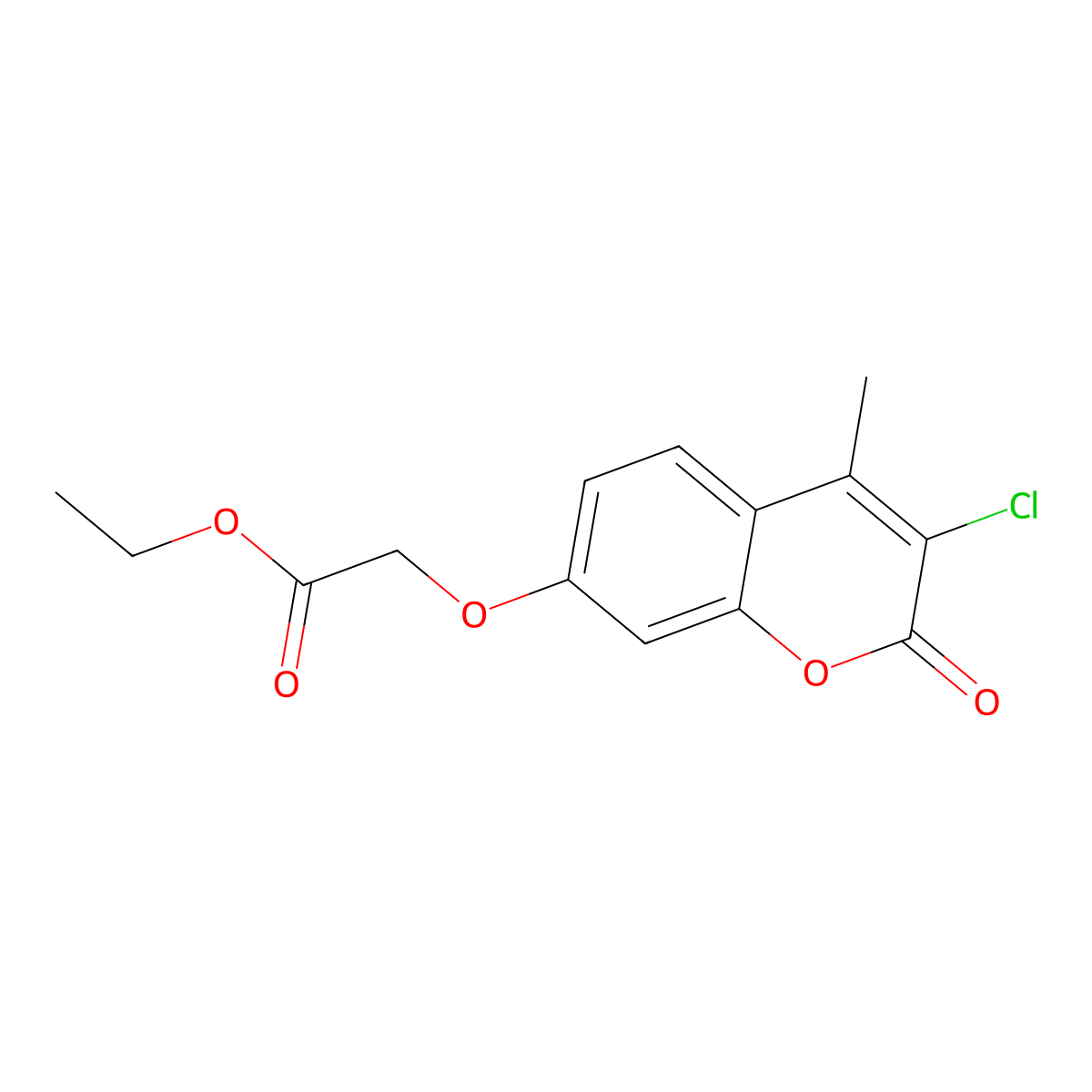ethyl 2-[(3-chloro-4-methyl-2-oxo-2H-chromen-7-yl)oxy]acetate molecular structure, CAS 449787-29-5