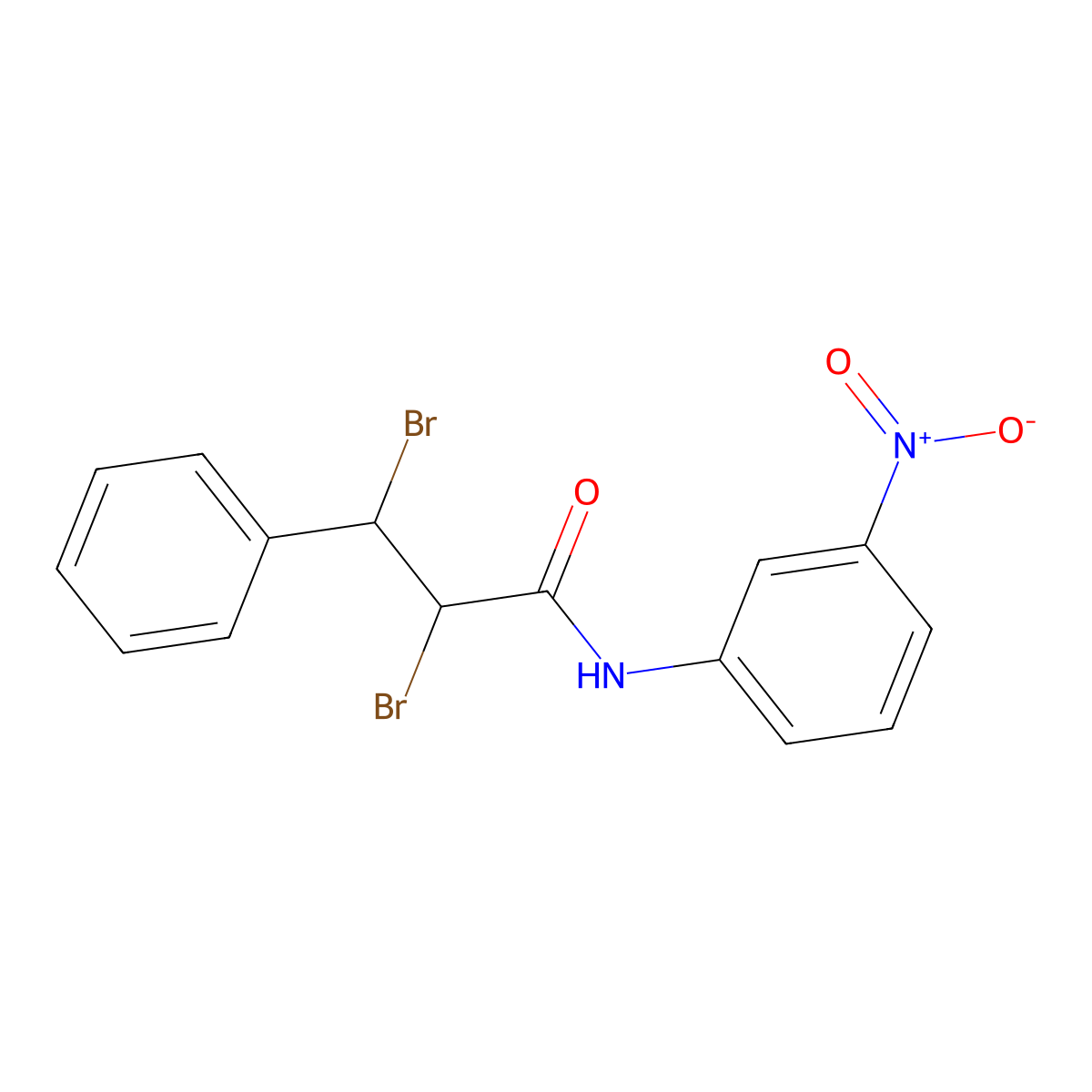 2,3-dibromo-N-(3-nitrophenyl)-3-phenylpropanamide molecular structure, CAS 449788-95-8