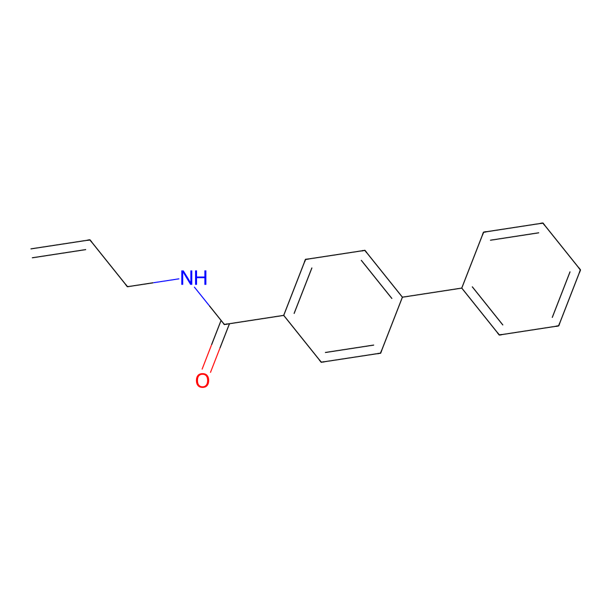 N-(prop-2-en-1-yl)biphenyl-4-carboxamide molecular structure, CAS 449791-16-6