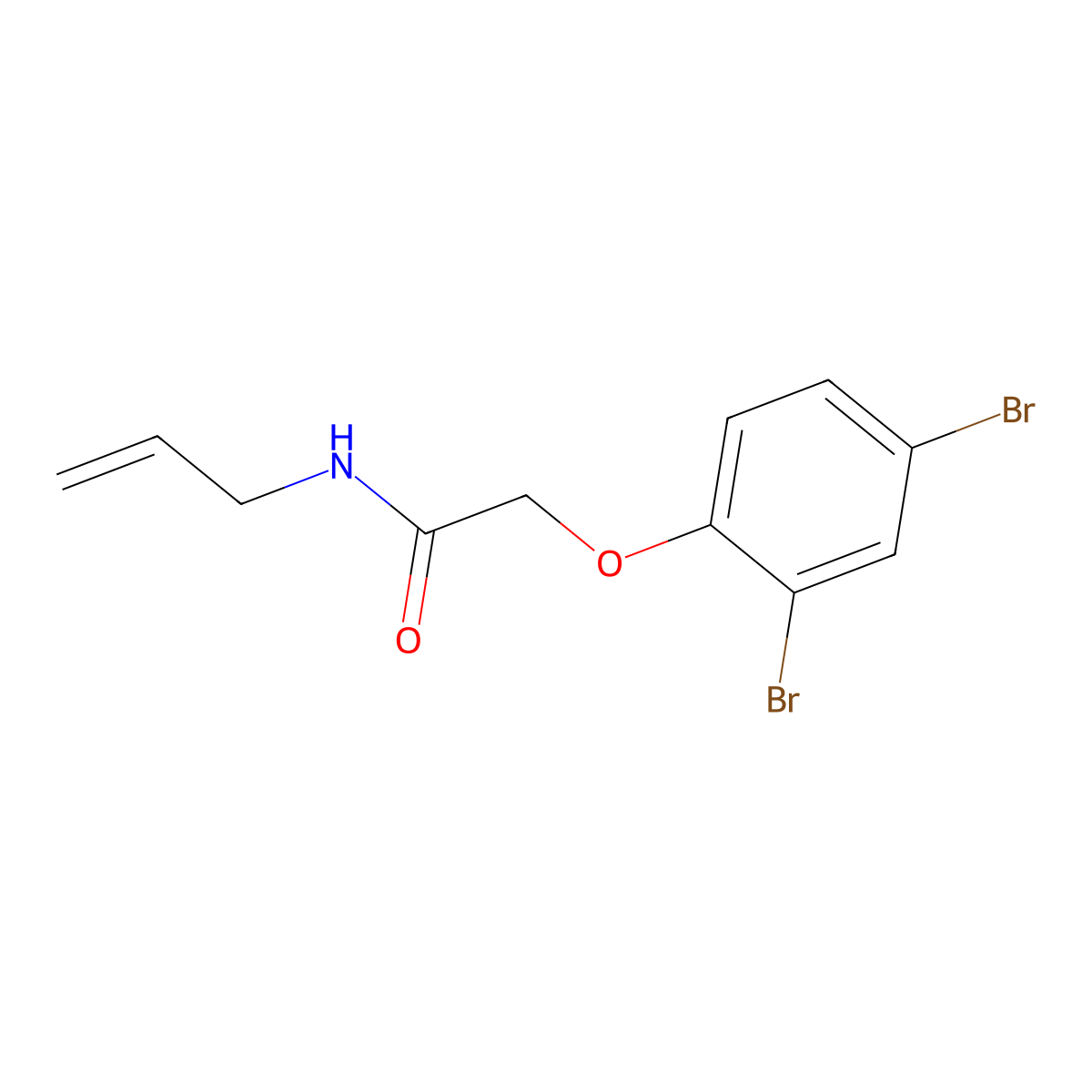 2-(2,4-dibromophenoxy)-N-prop-2-enylacetamide molecular structure, CAS 449791-26-8