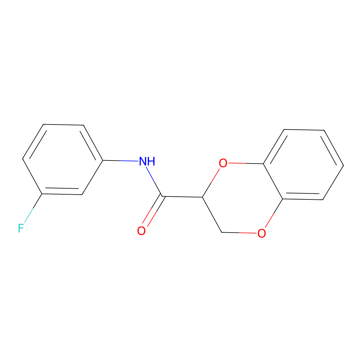 N-(3-fluorophenyl)-2,3-dihydro-1,4-benzodioxine-2-carboxamide molecular structure, CAS 449792-47-6