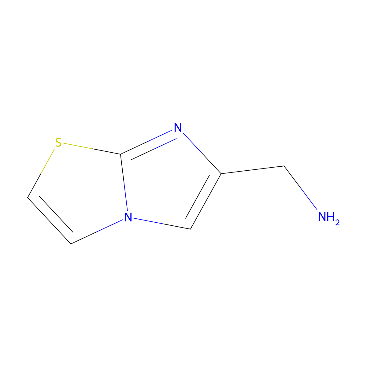 Imidazo(2,1-b)(1,3)thiazol-6-ylmethanamine molecular structure, CAS 449799-30-8