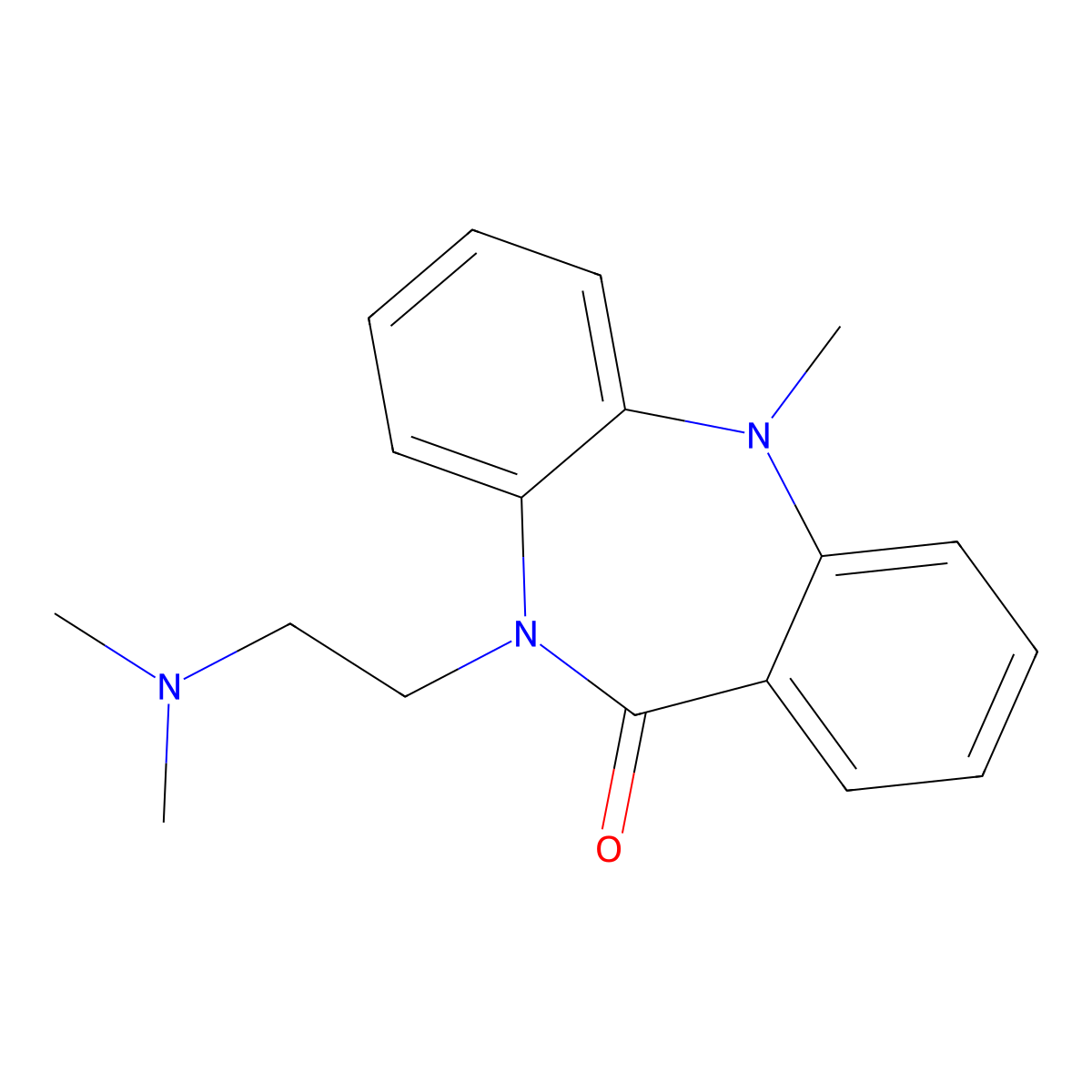 Dibenzepin molecular structure, CAS 4498-32-2