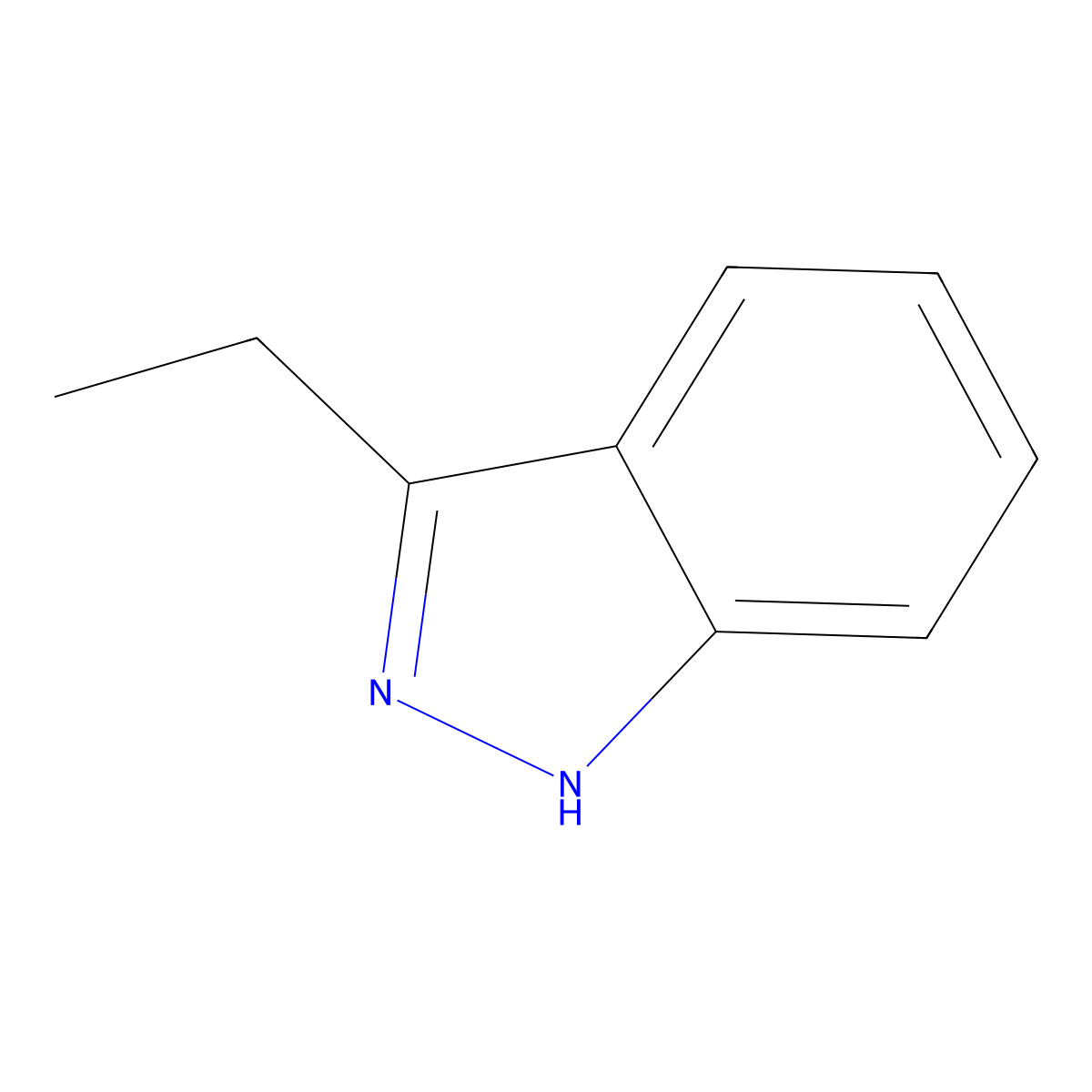 3-ethyl-1H-indazole molecular structure, CAS 4498-71-9