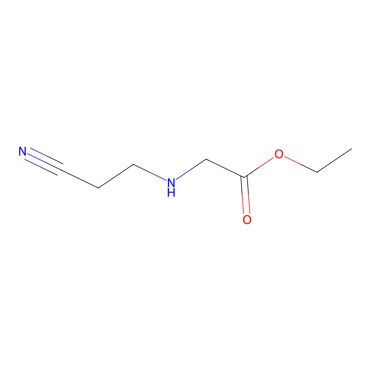 N-(2-Cyanoethyl)glycine ethyl ester molecular structure, CAS 44981-94-4