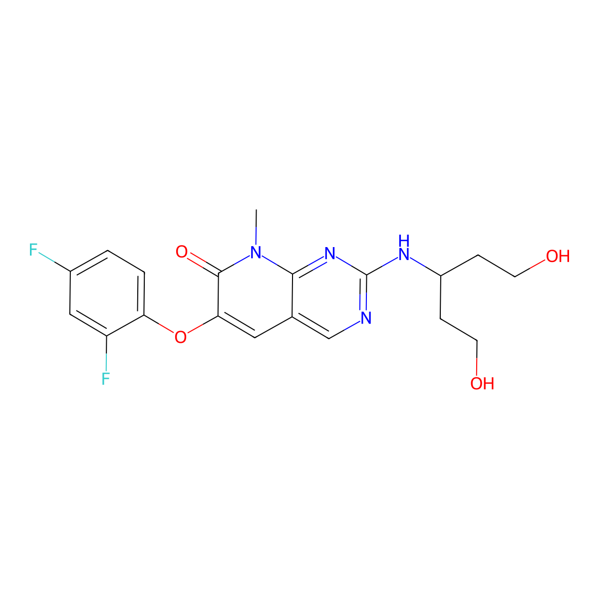 Pamapimod molecular structure, CAS 449811-01-2