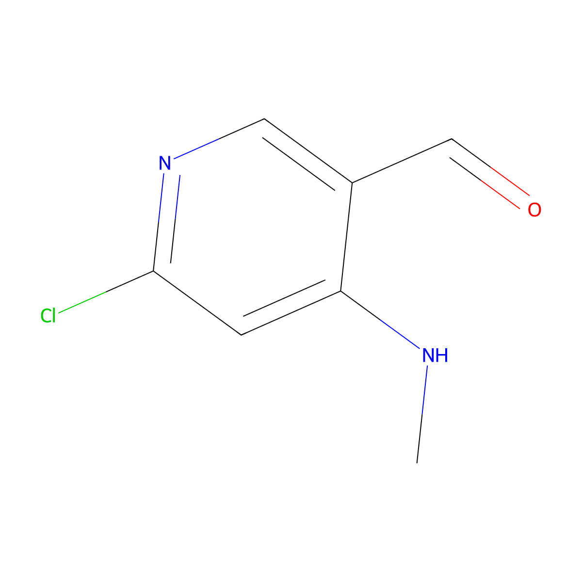 6-Chloro-4-(methylamino)nicotinaldehyde molecular structure, CAS 449811-29-4