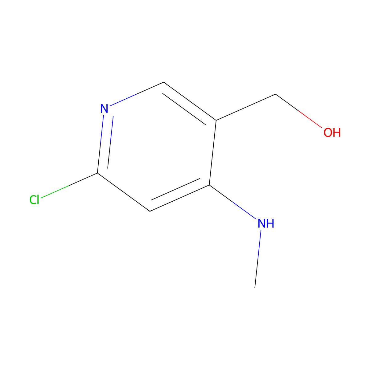 (6-Chloro-4-(methylamino)pyridin-3-yl)methanol molecular structure, CAS 449811-30-7