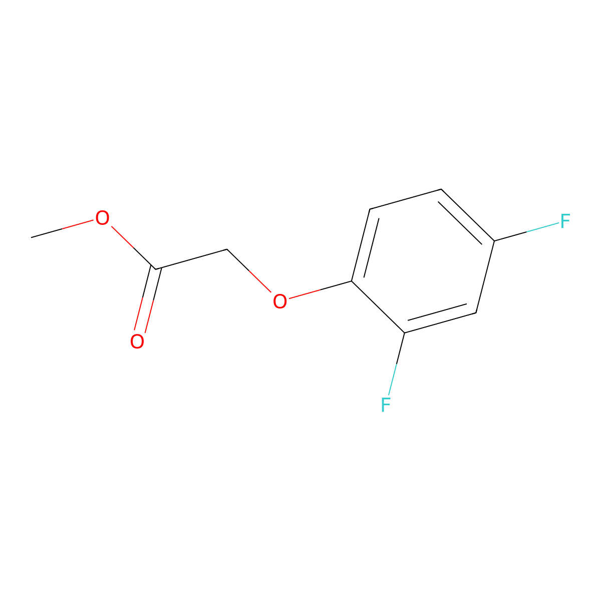 Methyl 2-(2,4-difluorophenoxy)acetate molecular structure, CAS 449811-63-6