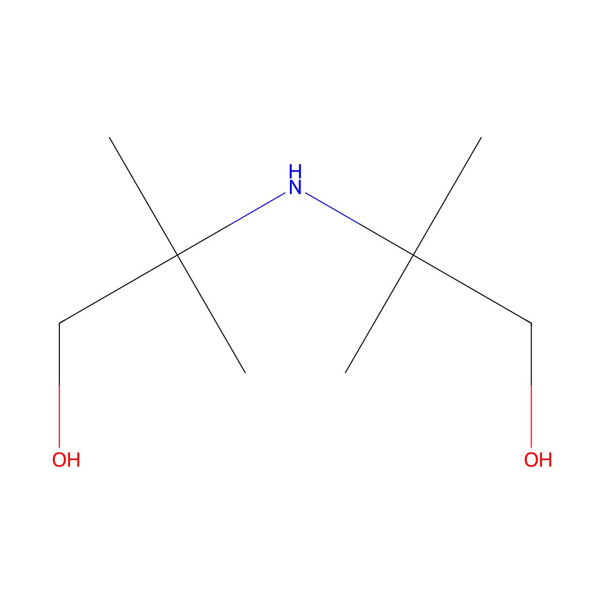 2,2'-Azanediylbis(2-methylpropan-1-ol) molecular structure, CAS 44982-72-1