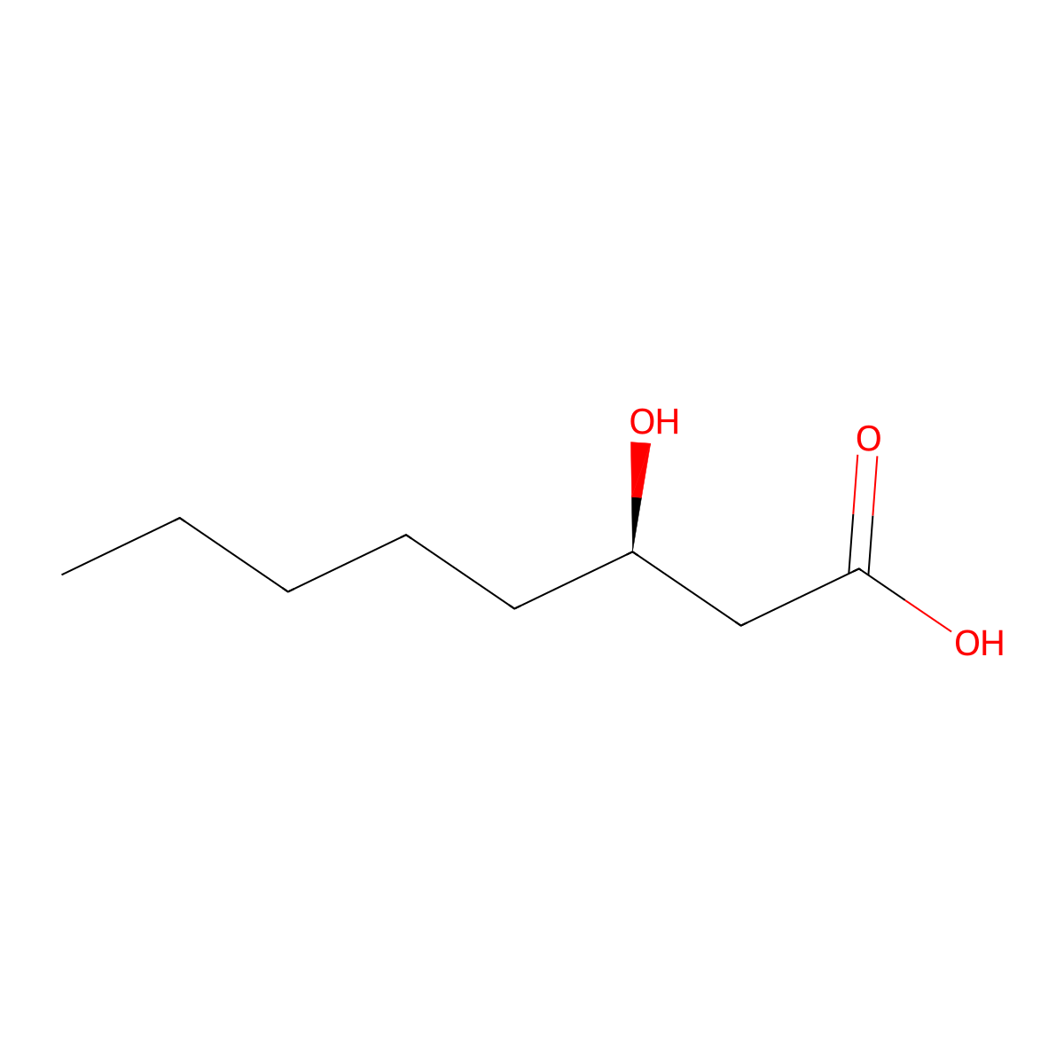 (R)-3-Hydroxyoctanoic acid molecular structure, CAS 44987-72-6
