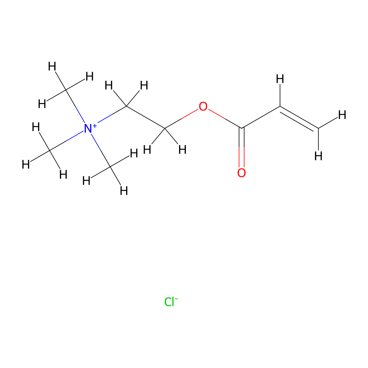 Ethanaminium, N,N,N-trimethyl-2-[(1-oxo-2-propen-1-yl)oxy]-, chloride (1:1) molecular structure, CAS 44992-01-0