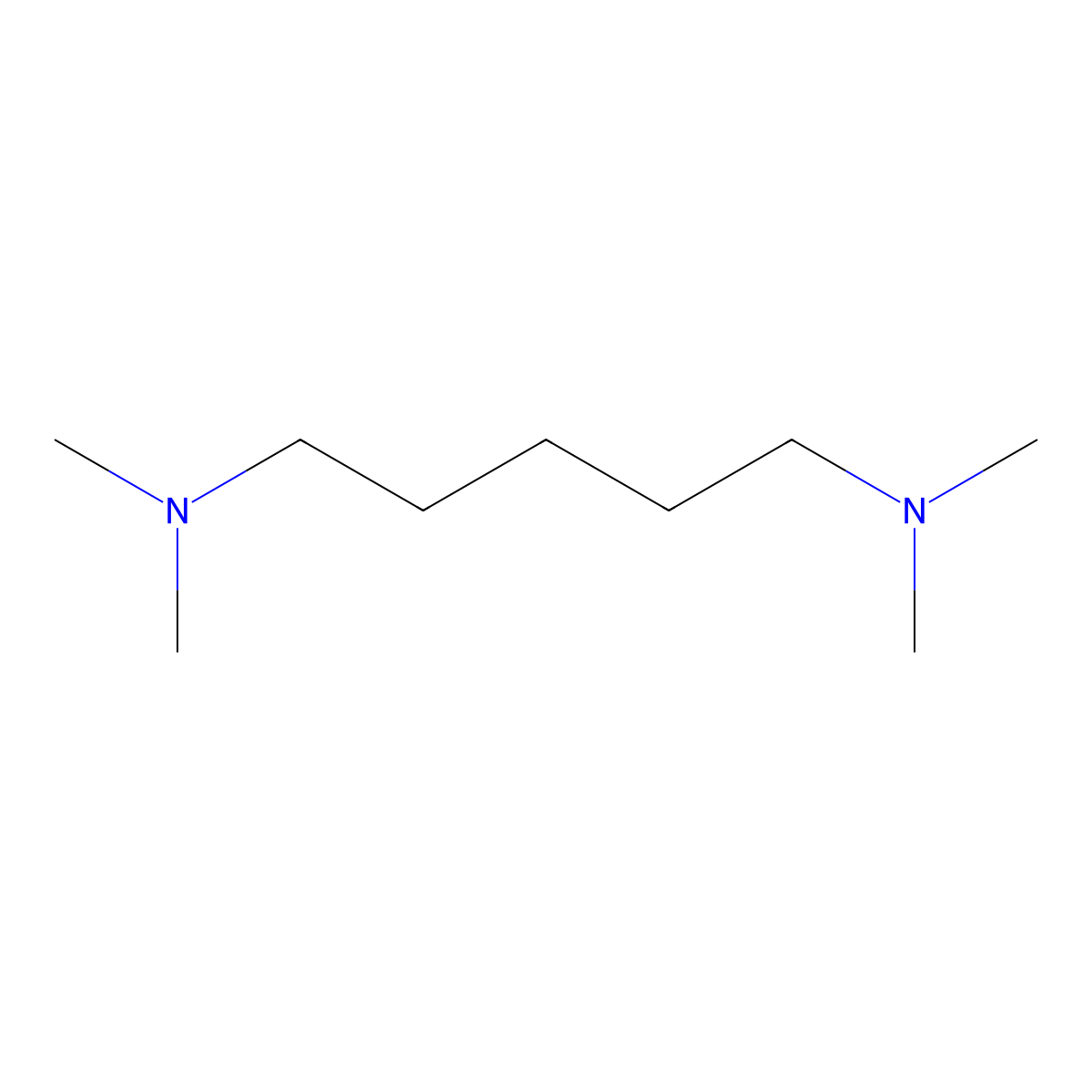 N,N,N',N'-Tetramethyl-1,5-pentanediamine molecular structure, CAS 44994-28-7