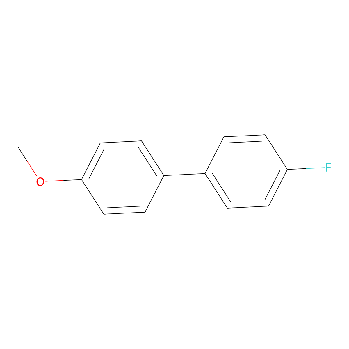 4-Fluoro-4'-methoxybiphenyl molecular structure, CAS 450-39-5