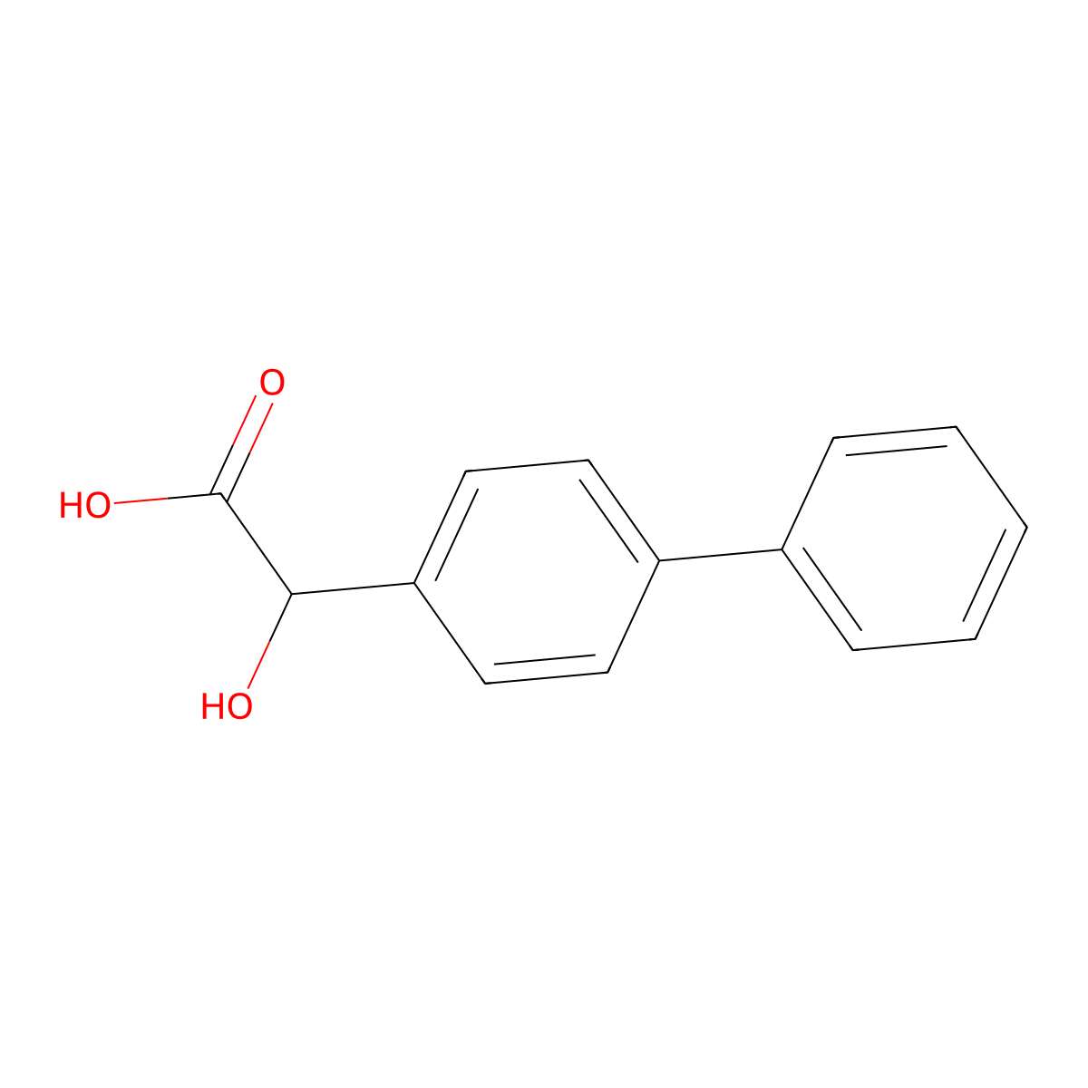 Phenylmandelic acid molecular structure, CAS 450-52-2