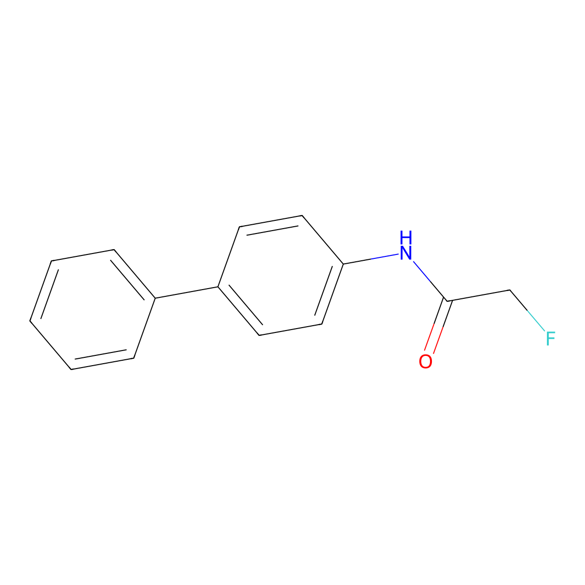 Acetanilide, 2-fluoro-4'-phenyl- molecular structure, CAS 450-55-5